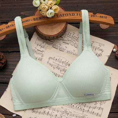 China Thin QUICK DRY simple style cotton cup underwear bra soft high school student no rims bra for sale