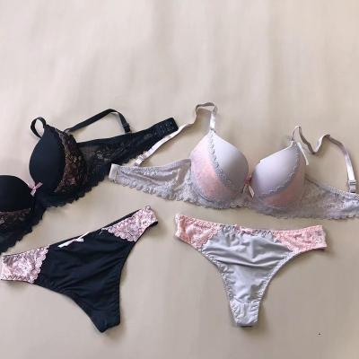 China Breathable Hot Selling Women Bra Set Sexy Lace OEM Ladies Bra T Back Ladies Single Panties for sale