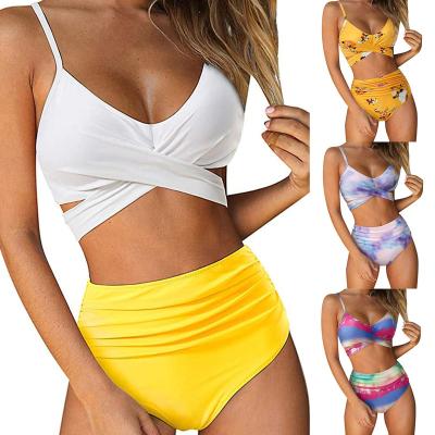 China Breathable Female Swimsuit Women Swimwear Push Up High Waist Bikini Set Swimming Suits for sale