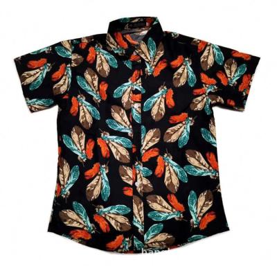 China Anti-pilling Direct Distributor Wholesale Custom Digital Printing Beach Shirt Short Sleeve for sale