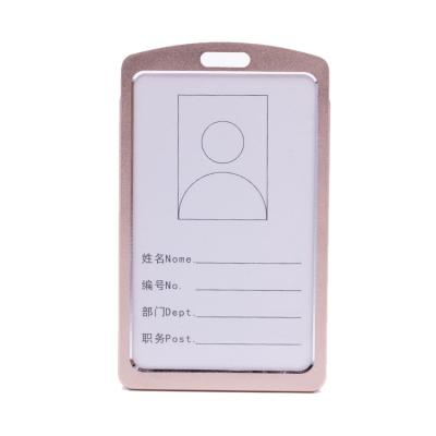 China ID Card Holder OEM Customized Aluminum Alloy Name ID Working Badge Holder for sale