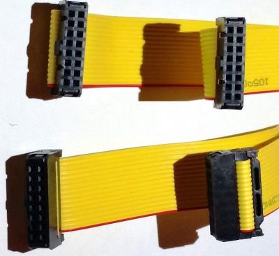 China COMPUTER PC Accessories - Pro IDC Connectors 16P 15cm 6 Inch Yellow Flat Ribbon Cable With 2.54mm FC 2x8 16 Pin Female To Female Conne for sale