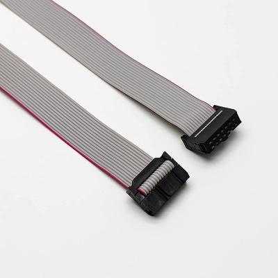 China 2PCS IDC COMPUTER Ribbon Cable Dual Rows 2.54mm Pitch FC Female Connectors 10/14/16/20/26 Pin Gray Wire Cable (14P, 50cm/19.6inch) for sale