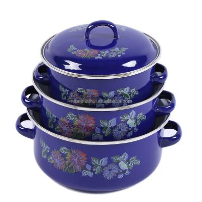 China Modern Luxury Factory direct supply Enamel Cooking Sets Non stick Cast Iron Enamel Pots Casserole Dutch Oven Set for sale