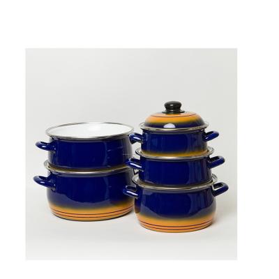 China Modern Luxury Hot Selling Good Quality Uiws 12 Sets Porcelain Enamel Cookware Set for sale