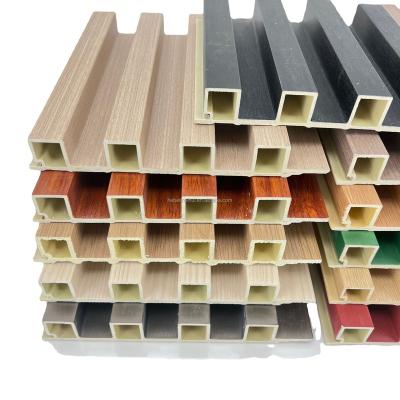 China Waterproof+ECO-Friendly Factory Shop Slats Wall Decoration Materials WPC Wall sheet waterproof fireproof wall panels with factory price for sale