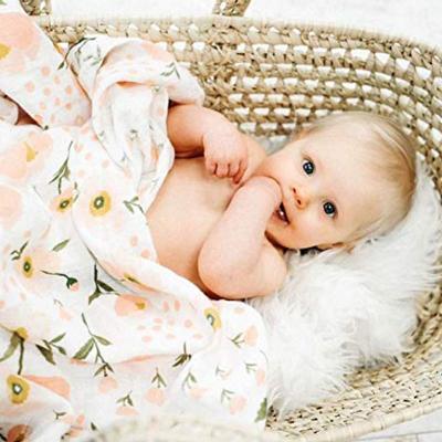 China PORTABLE Ready To Ship Solid Color 100% Organic Cotton Newborn Baby Muslin Covers Double Layer for sale