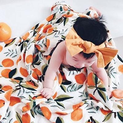 China 2021 Newborn baby china manufacture PORTABLE custom color plain muslin wrap blankets for sale