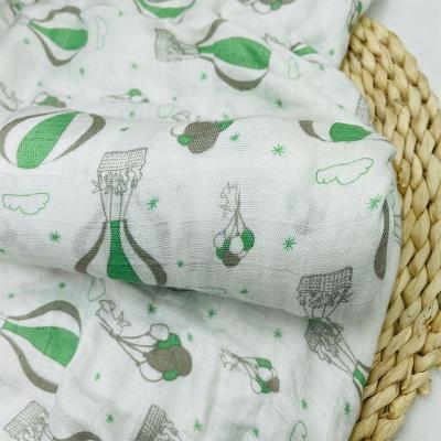 China Shandong PORTABLE Custom Square Bamboo Fiber Baby Wrap Muslin Blanket for sale