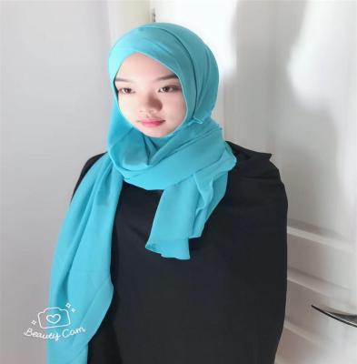 China 2020 Snap Chiffon Chiffon Shawl Hijab Connect Long Crossover Ninja Malaysia Muslim Scarf HW249 for sale