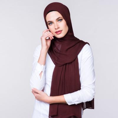 China 2020 New Design Rayon Viscose Rayon Hijab Scarf Long Simple Shawl Women 100% Muslim Scarf Hijab QK126 for sale