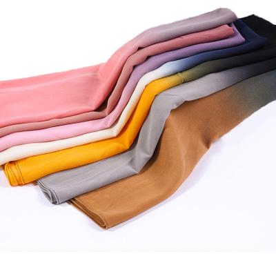 China 2020 Chiffon Fashion High Quality Muslim Chiffon Hijab QK130 Tone Scarf Shade Chiffon Scarves Two Tone for sale