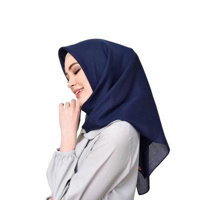 China Malaysia Factory 110*110Cm Women Muslim Scarves Wholesale Viscous Scarf Lightweight Breathable Single Viscous Square Hijabs GVS185a for sale