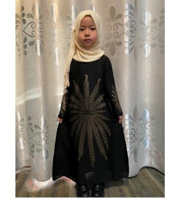 China wholesale little girl dress muslim clothing girl abaya prayer clothes kids abayas kaftan YM181 32.34.36.38 for sale