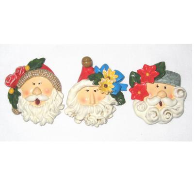 China Shape Different Santa Resin Christmas Fridge Magnet for sale