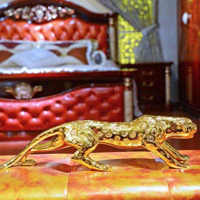 China Europe leopard statue, leopard figurine, resin leopard for sale