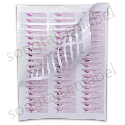 China Waterpoof Customized Pink Foil Stamping Die Cut Laser Print Kiss Sheet Sticker Small Cut Sticker Paper Sheet for sale