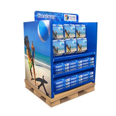 China Recyclable Material New Free Designs High Quality Promotion 1/2 Recyclable Pallet Display Custom Design en venta