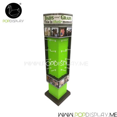 중국 Retail Corrugated Floor Display Recyclable Cardboard Display Stand Promotion Material With Hook 판매용