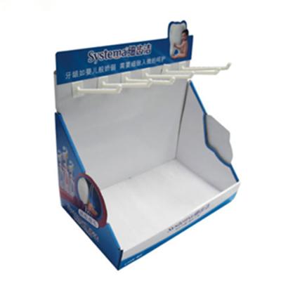 중국 Recyclable Material Free Custom Design Cheaper Promotion High Quality Recyclable Cardboard Display Counter Hook Pdq For 판매용