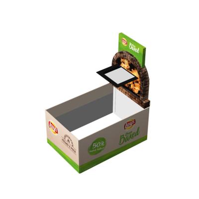 중국 New Material Recyclable Free Custom Design High Quality Promotion Food Packaging Recyclable Counter Display Box Pdq 판매용