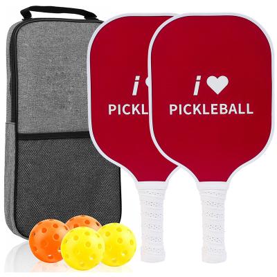 China Portable/Durable/Eco-Friendly/Warterproof/Light Weight/Comfortable Custom LOGO Pickleball Paddles Usapa Approved Fiberglass Surf Padel Rackets 2 Racket 4 Pickleball Paddle Set With Portable Bag for sale