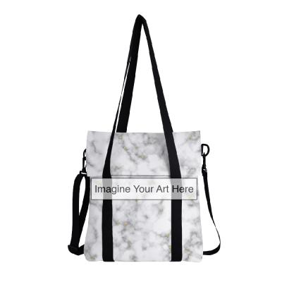 China New Crossbody Customized Women Daily Tote Bag Designer Neoprene Marble Design Tote Carrier And Single Laptop Shoulder Cross - Body Bag for sale