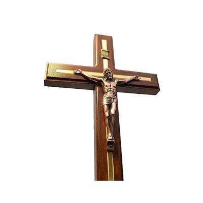 China Handmade Crucifix Wall Cross from Europe - Wooden Catholic Crucifix - Hanging Crosses for Wall Home Decor - 12 inches for sale