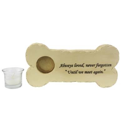 China Africa Customized Waterproof Candle Holder Dog Memorial Stone for sale