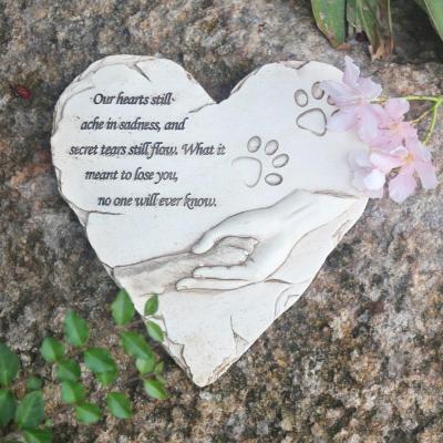 China Africa Pet Memorial Stone Pet Jinhuoba Gifts With Poem And Paw Print Stepping Stone for sale