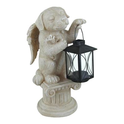 China Africa Customized Resin Memorial Dog Angel Taking Pet Status Light for sale