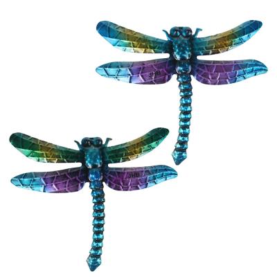 China Europe Metal Dragonfly Garden Art Decorations , Outdoor Wall Hanging Decor Sculptures Garden Yard for sale