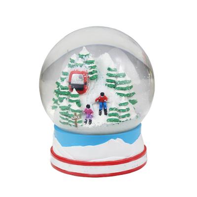 China Custom Europe Musical Glass Water Snow Globe Barcelona EmptyBall for sale