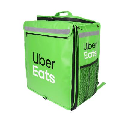 China Waterproof Custom UBE EAT Fast Food Delivery Thermal Insulated Cooler Delivery Bag for sale