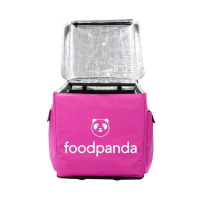 China ACOOLDA Waterproof 12V Pizza Heater for Foodpanda Bags with Logo Food Delivery Bag Backpack for sale