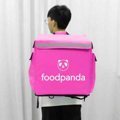 China Waterproof ACOOLDA Insulated Logo Motorcycle Cooler For Pizza Large Food Backpack Delivery Bag for sale