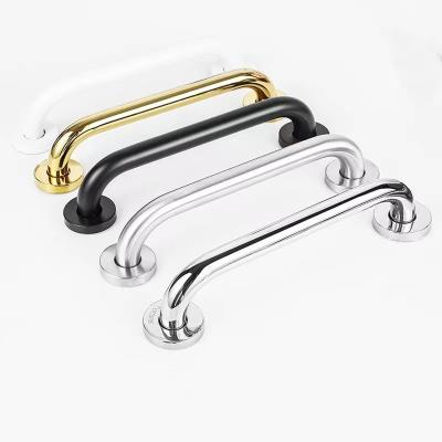 China Modern Brushed 304 Stainless Steel Shower Grab Bar Nickel Bathroom Balance Handle Safety Handrail Support Grab Bar For Handicapped for sale