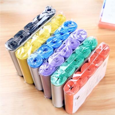 China 100pcs Household Recyclable Portable Garbage Bag Environmentally Thickened Kitchen Garbage Bag Color Disposable Garbage Bags for sale