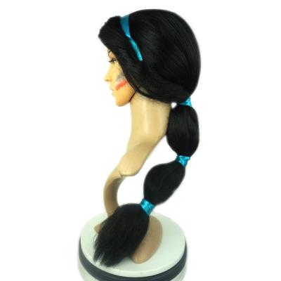 China Synthetic Princess Jasmine Wigs Long Hair Mermaid Hair Wig Cheap Factory Price for sale