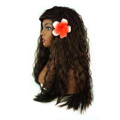 China China Factory Moana Long Curly Hair Natural Black Fluffy Curly Doll Long Wigs Synthetic Hair for sale