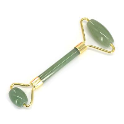 China Green Stone Double Head Aventurine 100% Facial Jade Roller Massager Body Massage for sale