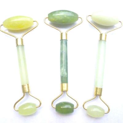 China 100% natural xiuyan green dual massager 3d roller jade facial stone for sale