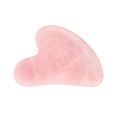 China Comfortable Custom Facial Scraping Massage Jade Stone Rose Quartz Gua Sha Tool for sale