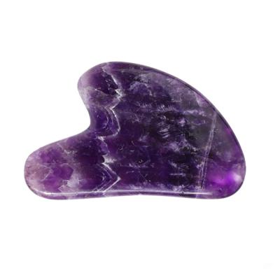 China Comfortable Facial Agate Massage Tool Roller Amethyst Gua Scratching Bian Stone Sha for sale