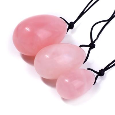 China Wholesale Natural Nephrite Jade Kegel Ball Rose Quartz Yoni Egg Set from China for sale