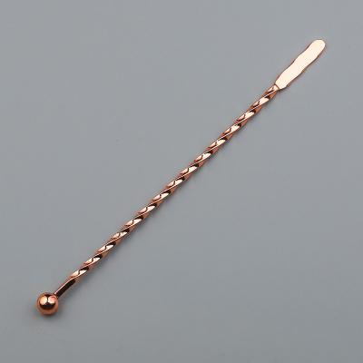 China Sustainable Stainless Steel Wine Cocktail Stirrer Coffee Cocktail Stick Boba Tea Stirring Stick for sale