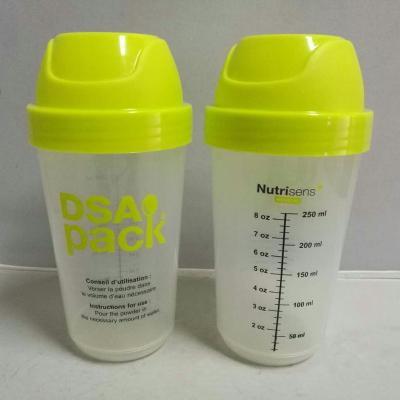 China 250ml Viable Custom Mixing Bottle 300ml Shaker Bottle for sale