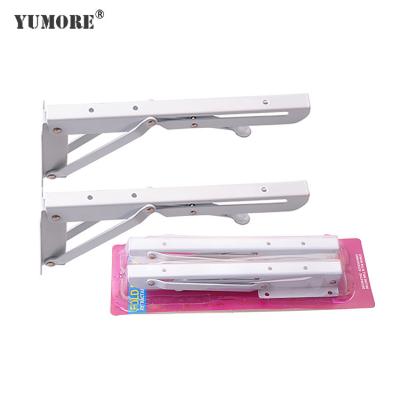 China Guangzhou wall mounted support desk shelf hardware fold down iron folding shelf brackets for sale