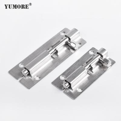 China Hardware bedroom high security toilet door bolts metal spring latch house surface mounted door lock for sale