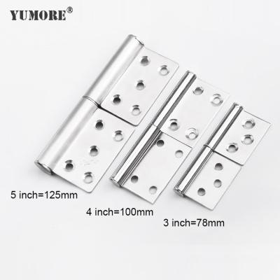 China Stainless steel adjustable 360 degree shower door pivot hinge exterior rotating recessed door hinges for sale